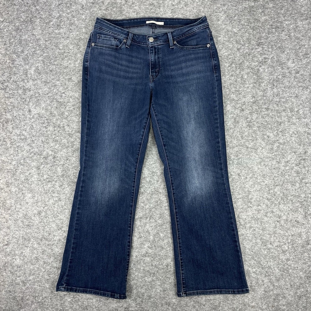 Levi's 529 Jeans Womens 32 Blue Medium Dark Blue Wash Denim Curvy Bootcut 32x28